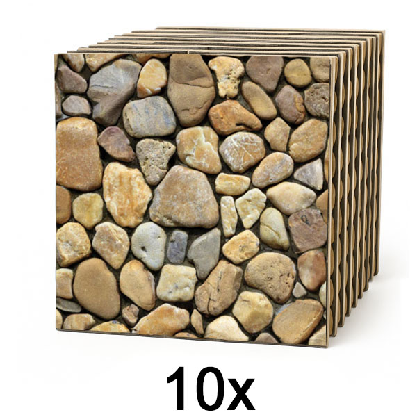 1x Plăci de perete 3D cu efect de piatră – dezlipește și lipește | STONEBLOCKS